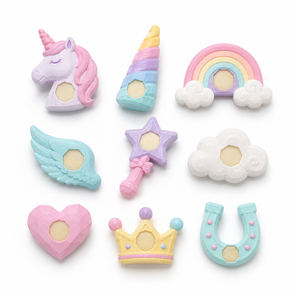 Unicorn Color Shifter Set with unicorn, rainbow, wings, crown, and wand