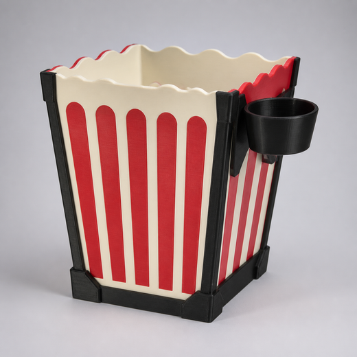 Play Pixel Popcorn Caddy concept for movie night